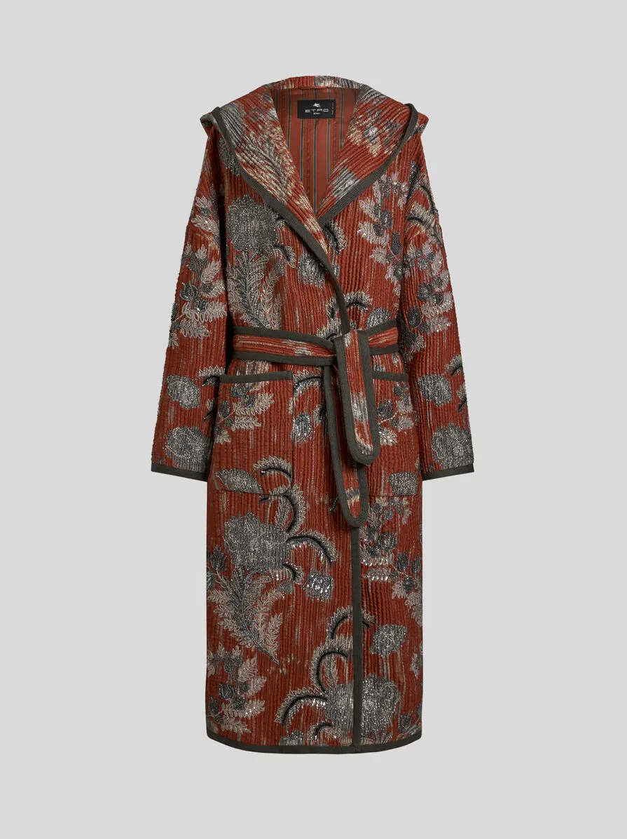 CAPPOTTO JACQUARD MATELASSÉ CON RICAMO