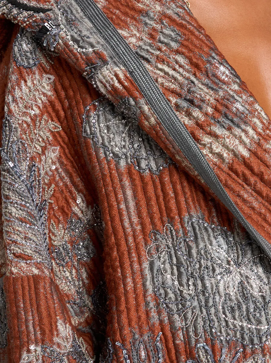 CAPPOTTO JACQUARD MATELASSÉ CON RICAMO