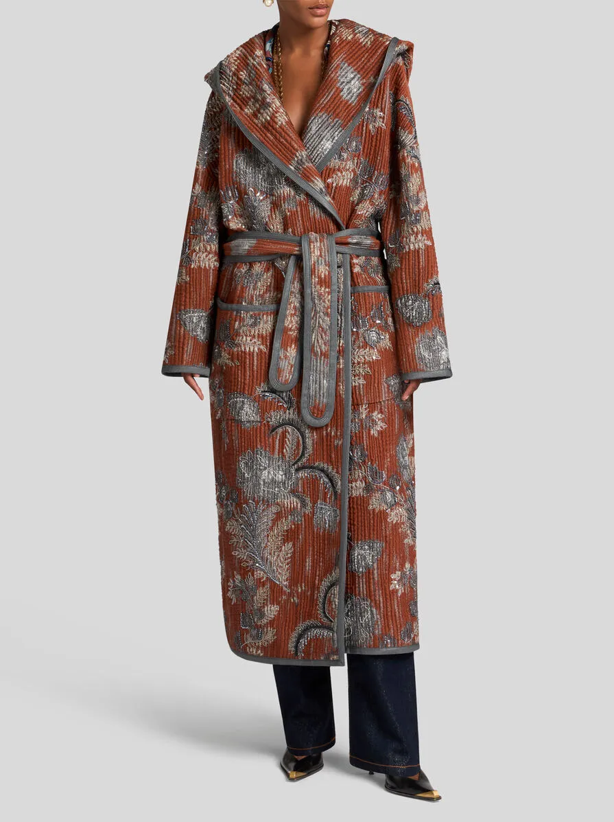 CAPPOTTO JACQUARD MATELASSÉ CON RICAMO