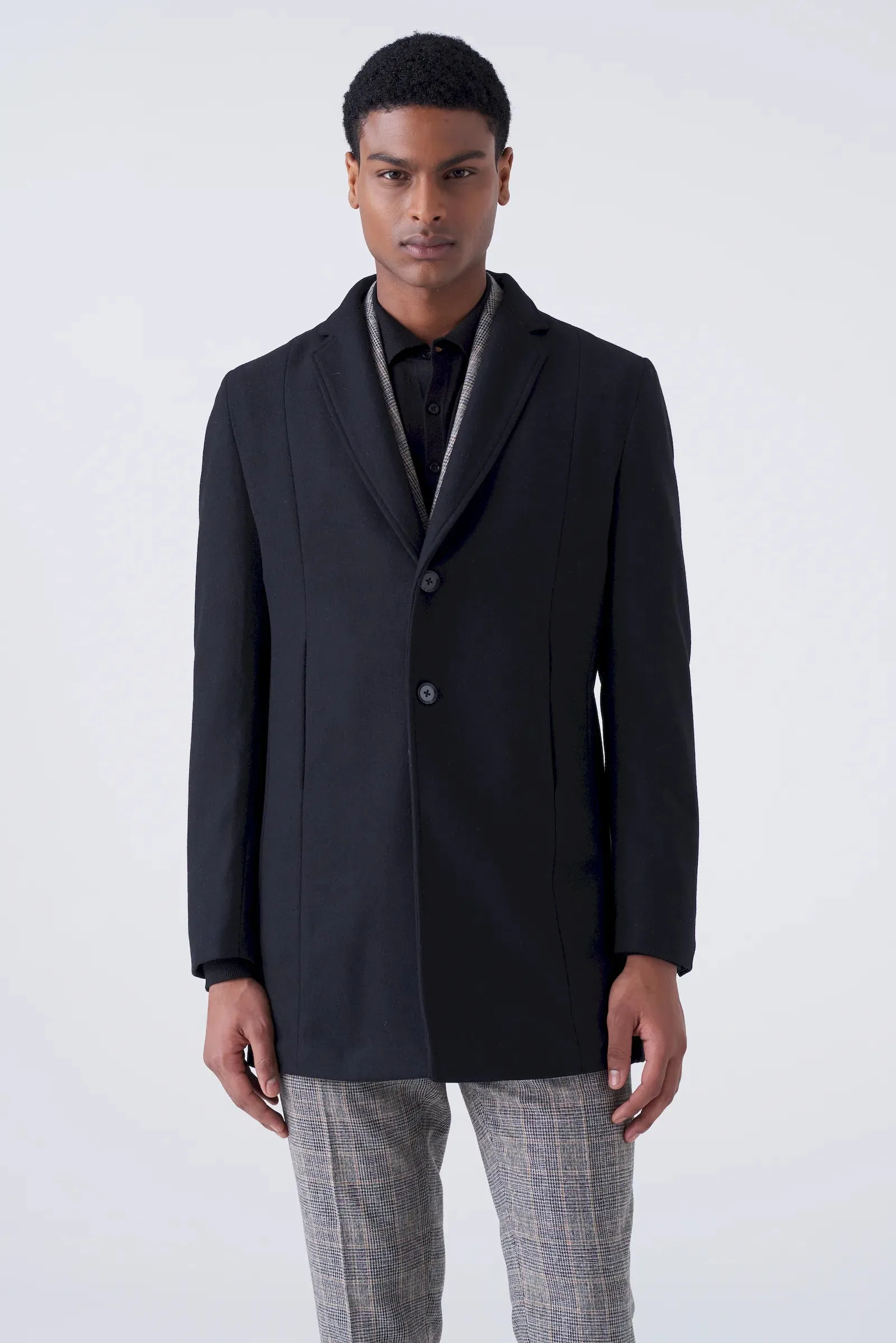 Cappotto minimal collo coreano
