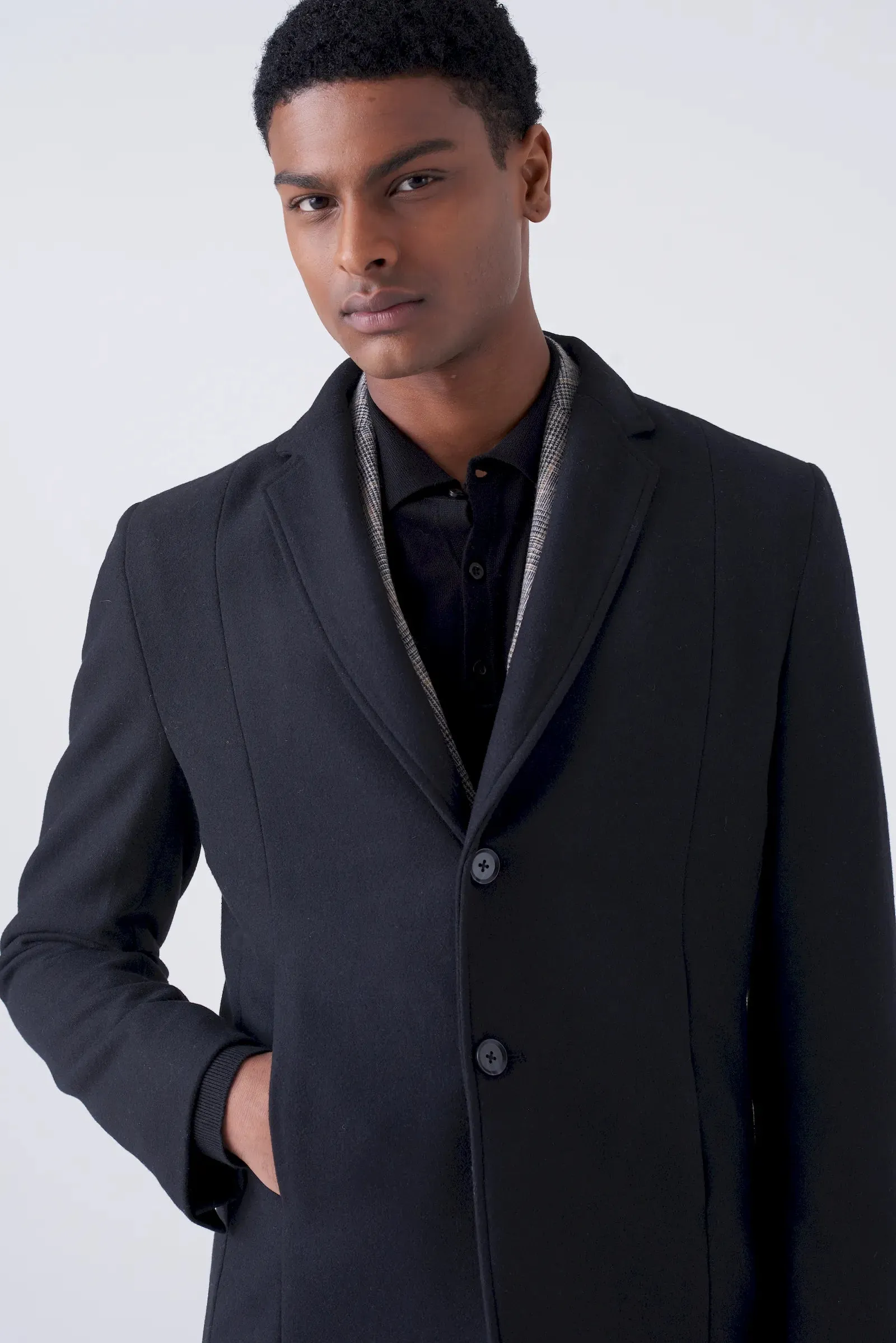 Cappotto minimal collo coreano