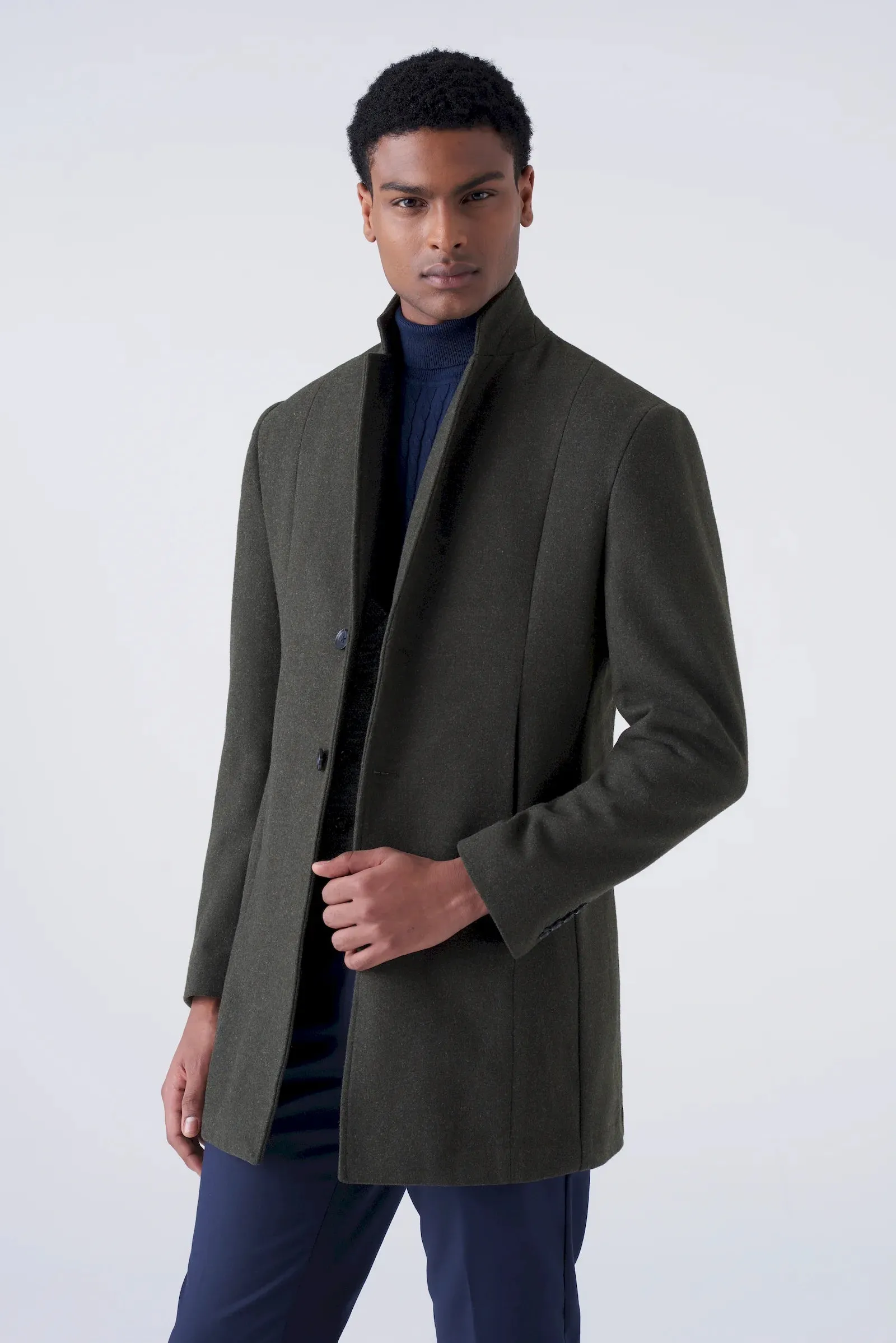 Cappotto minimal collo coreano