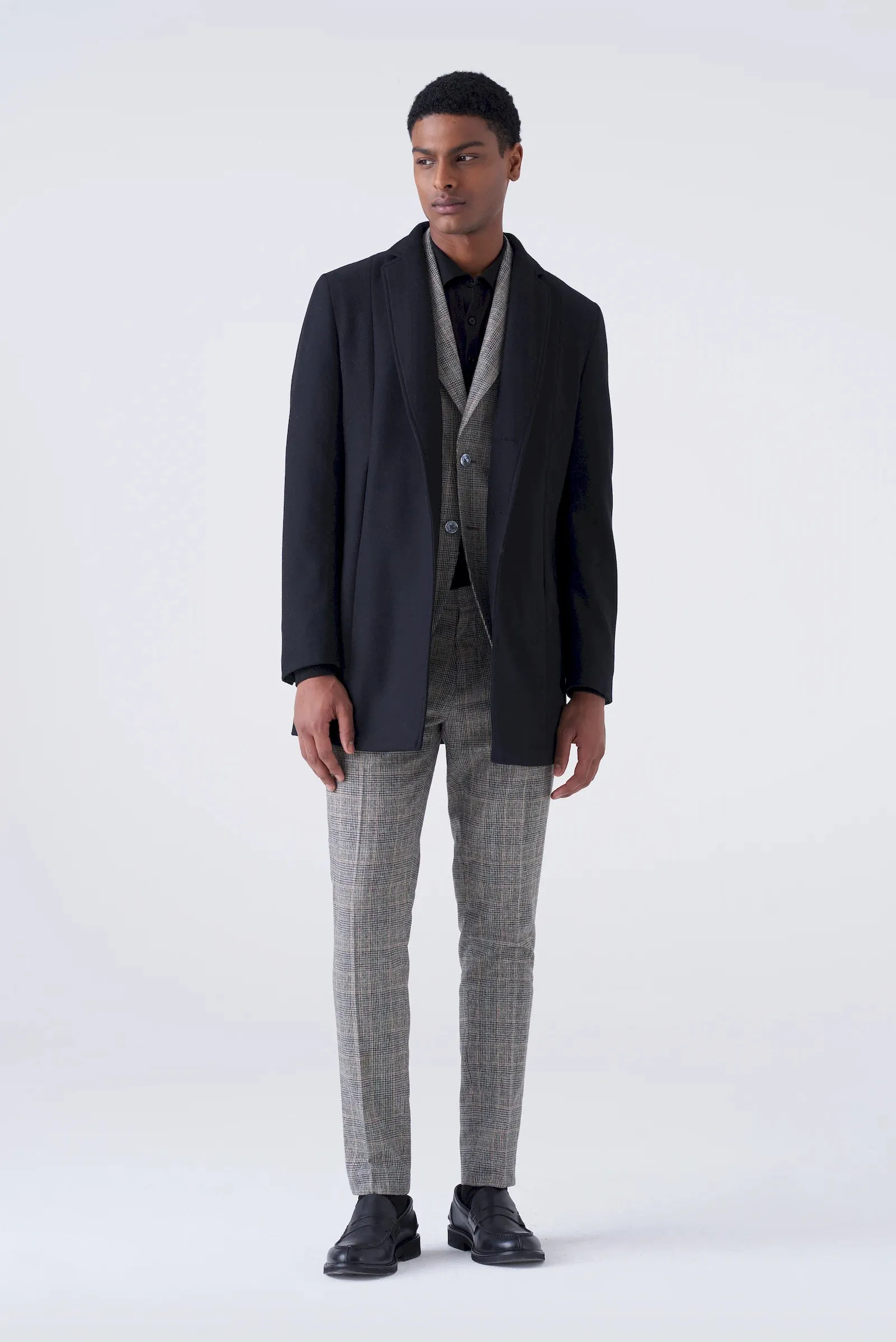 Cappotto minimal collo coreano