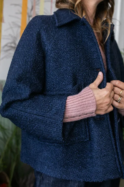 Cappotto NUVOLA corto blu- ULTIMA M