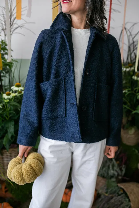 Cappotto NUVOLA corto blu- ULTIMA M