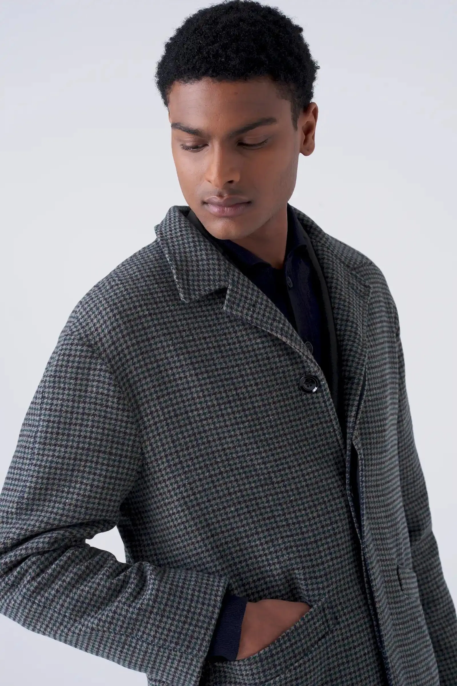 Cappotto over fantasia pied de poule