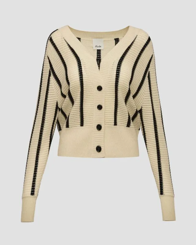 Cardigan beige in lana e cashmere da donna Allude