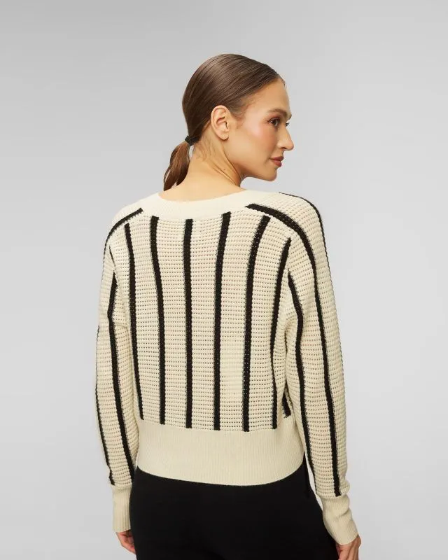 Cardigan beige in lana e cashmere da donna Allude