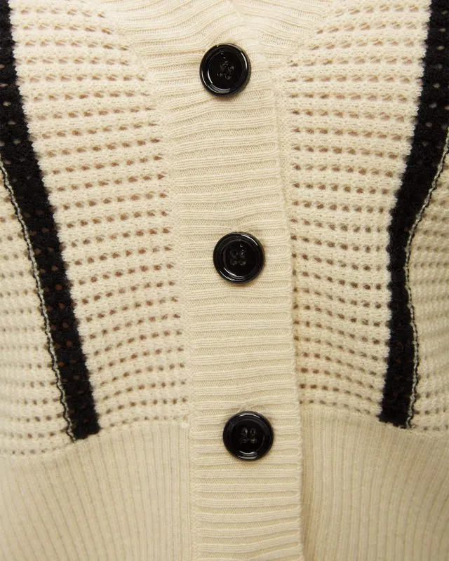 Cardigan beige in lana e cashmere da donna Allude