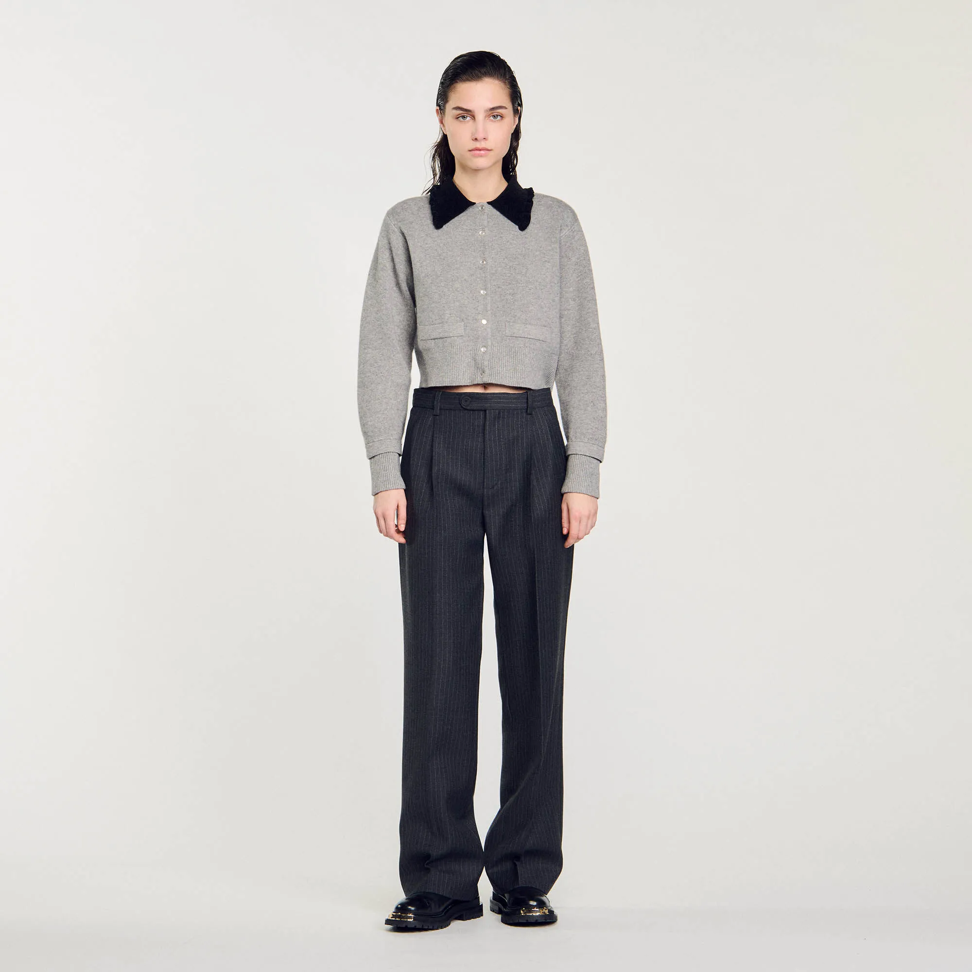 Cardigan-cappotto corto