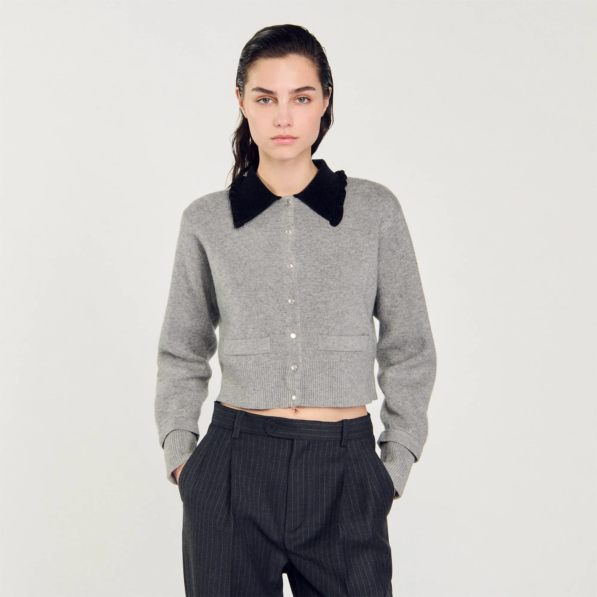 Cardigan-cappotto corto