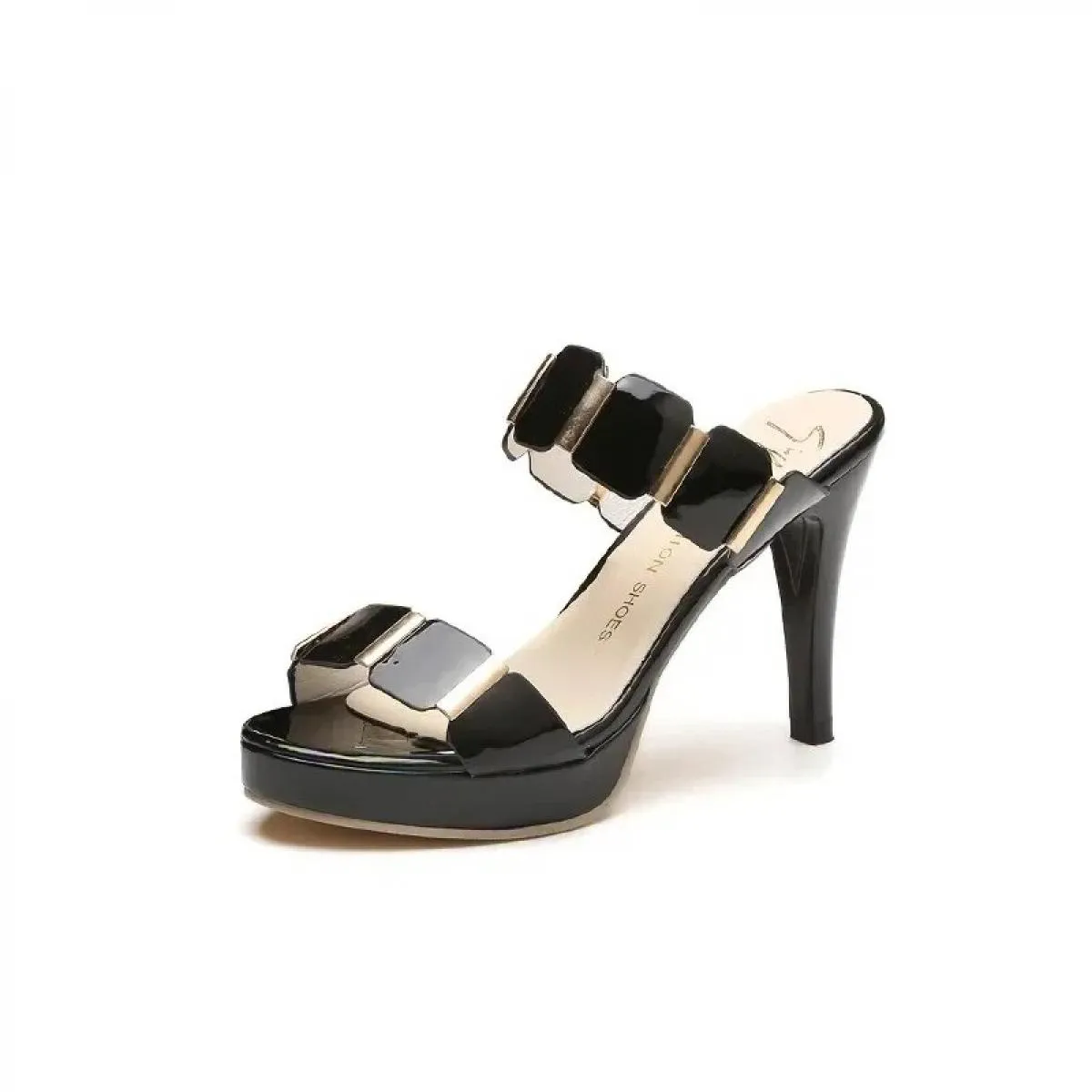 Ciabatte estive con cinturino alla caviglia Party Donna Gladiatore Piattaforma casual Punta aperta Tacchi sottili Sandali da don