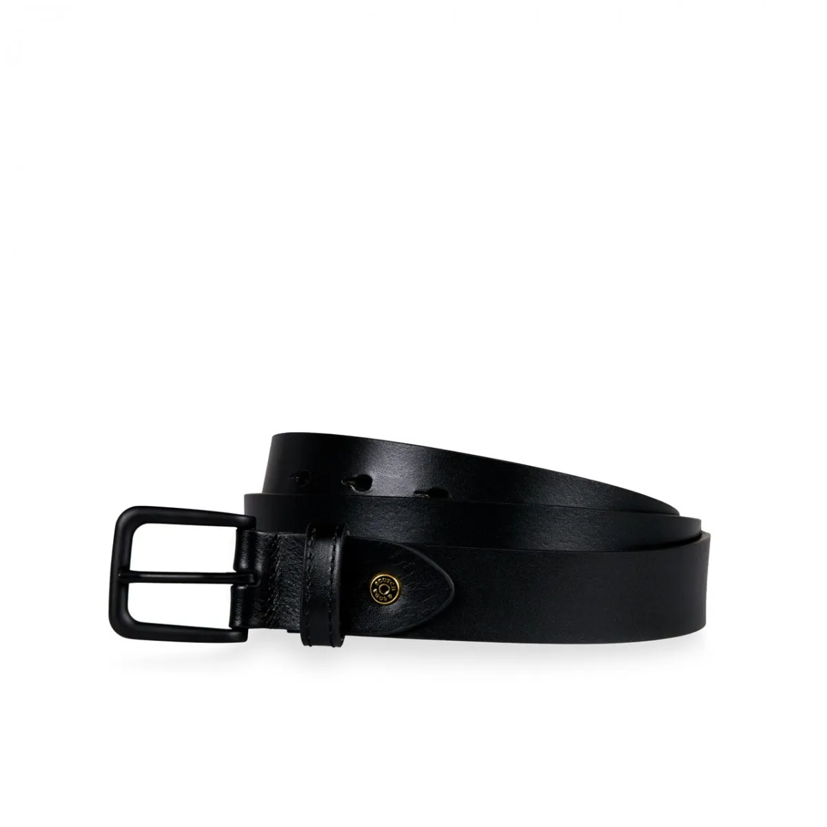 Cintura Classica In Pelle Unisex, Nero