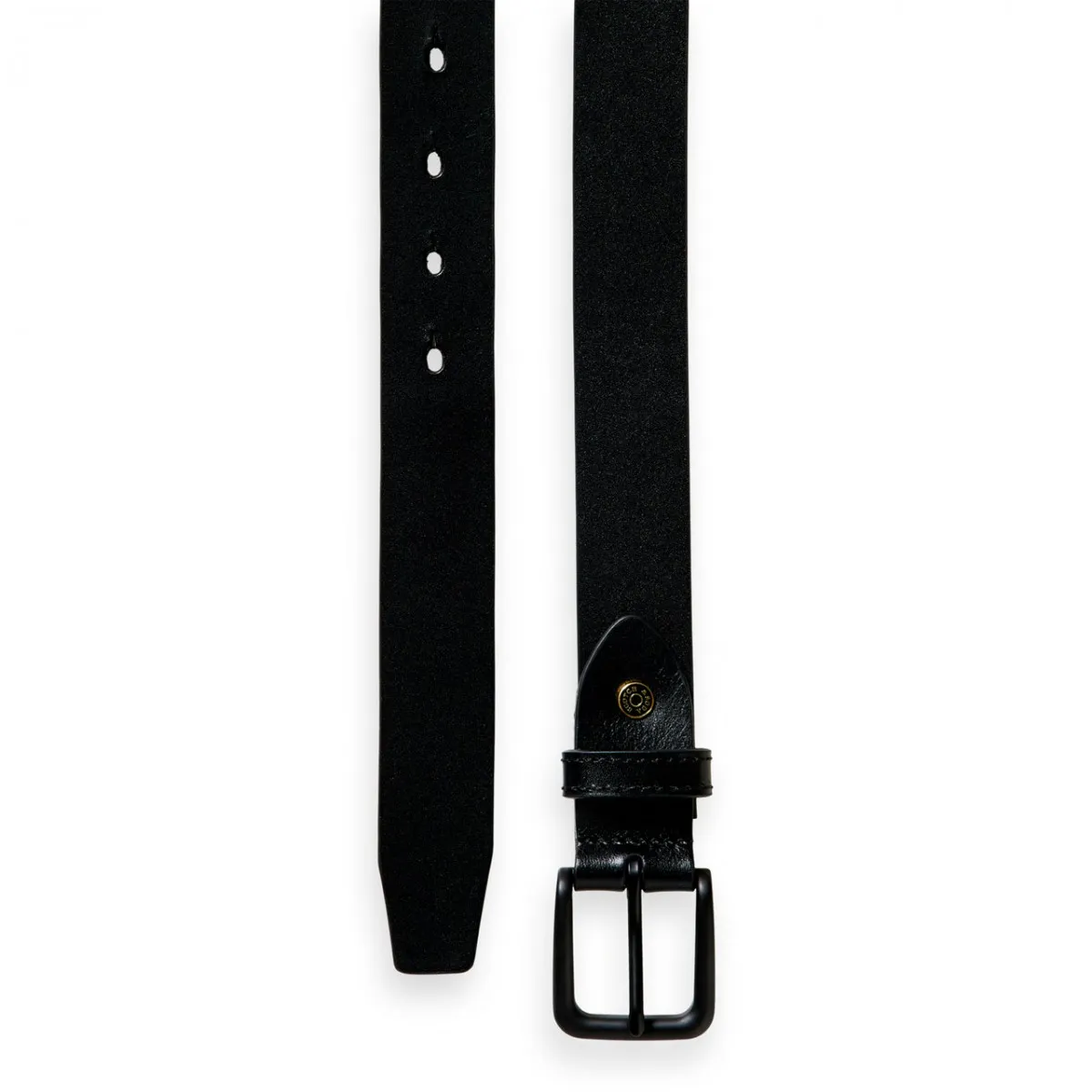 Cintura Classica In Pelle Unisex, Nero