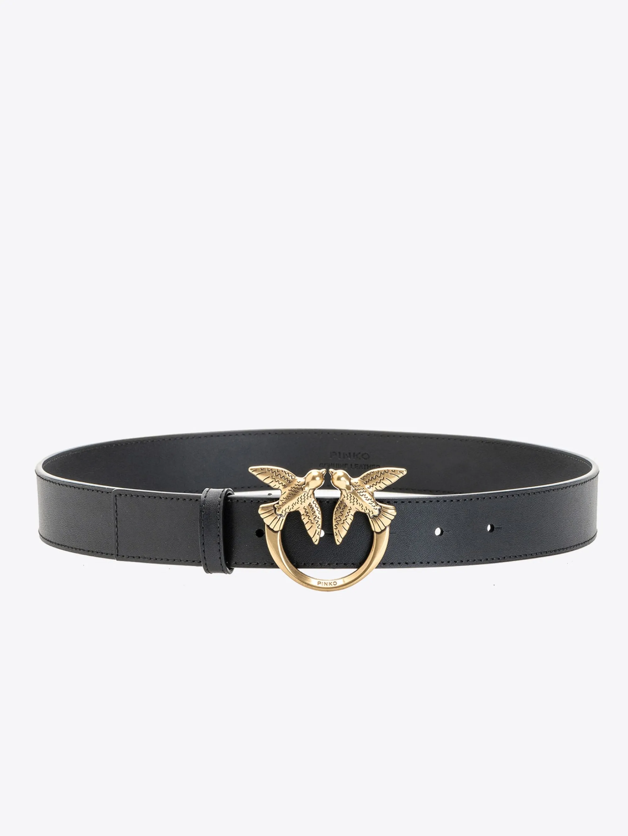 Cintura in Pelle Media Nero