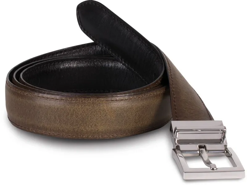 Cintura reversibile in pelle - 35 mm
