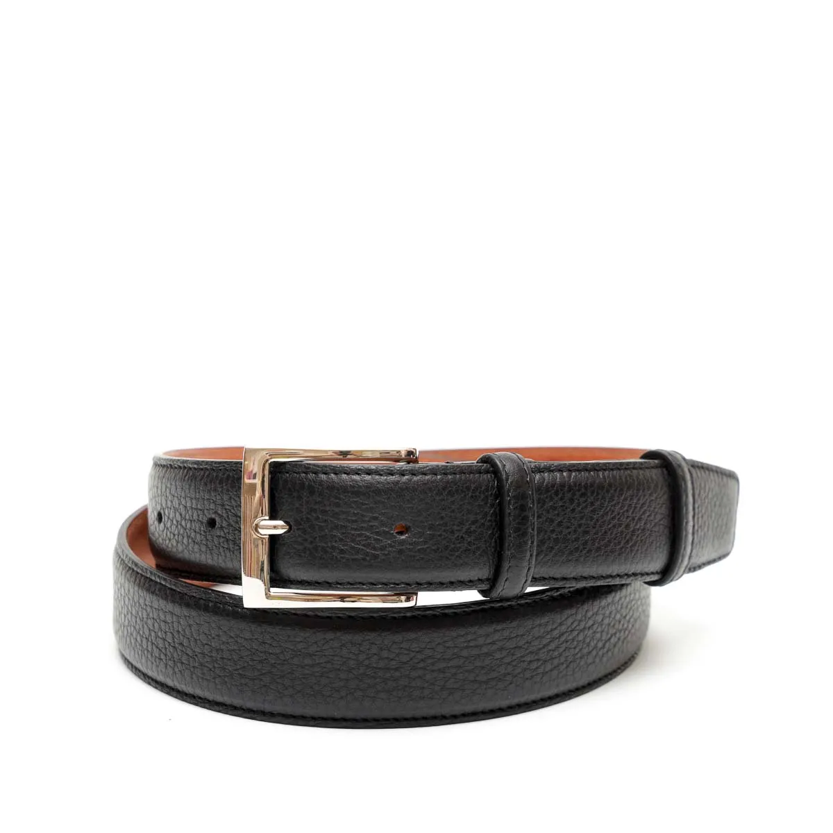 Cintura U in Pelle Nera