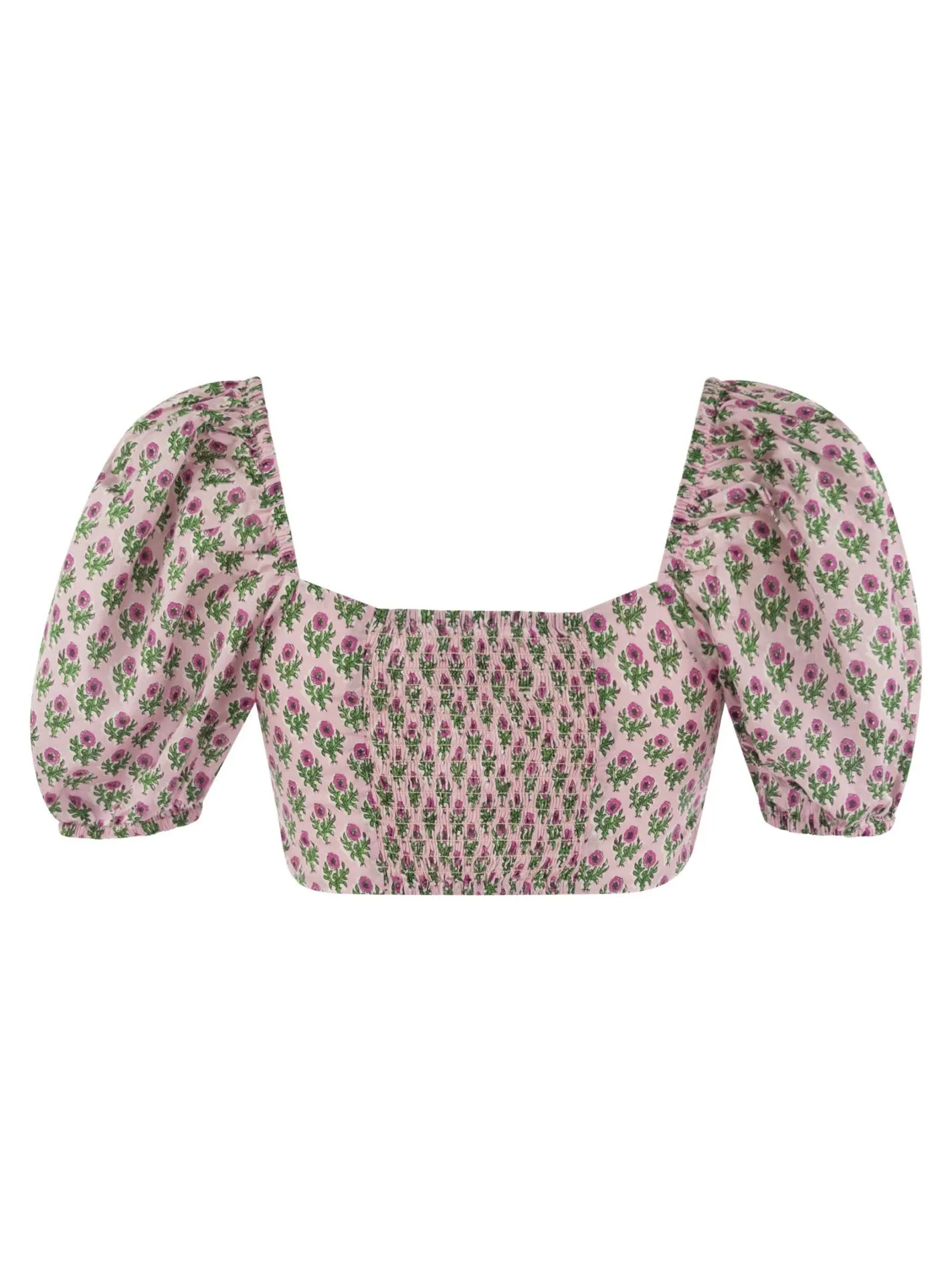 Crop top con stampa floreale