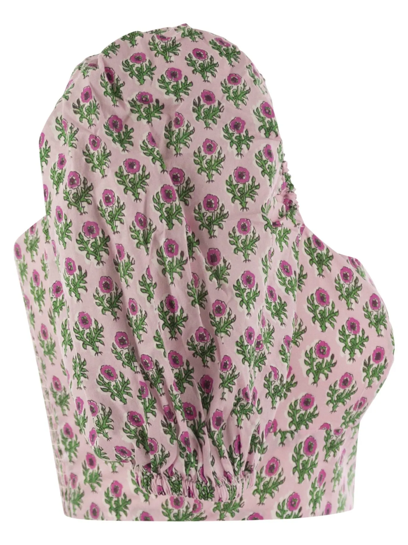 Crop top con stampa floreale