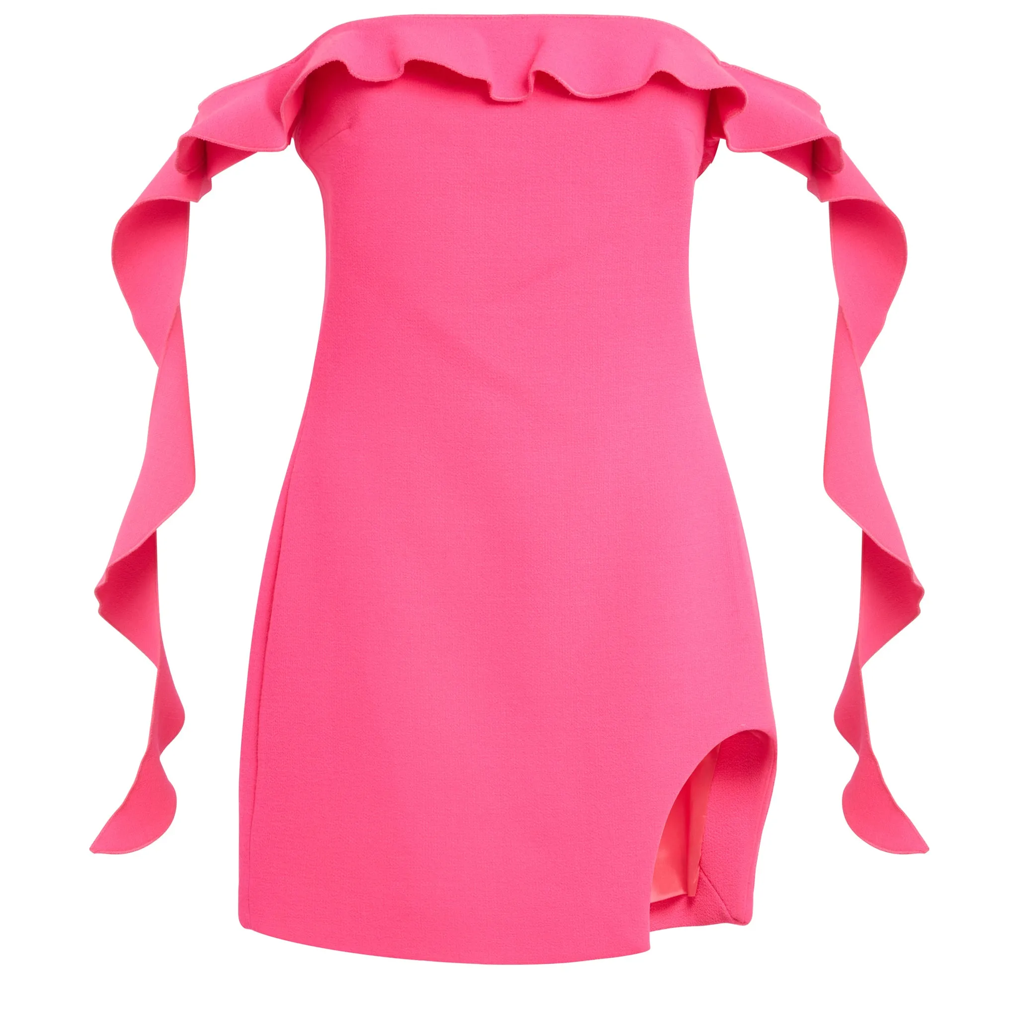 DAVID KOMA  Mini abito in lana fuxia