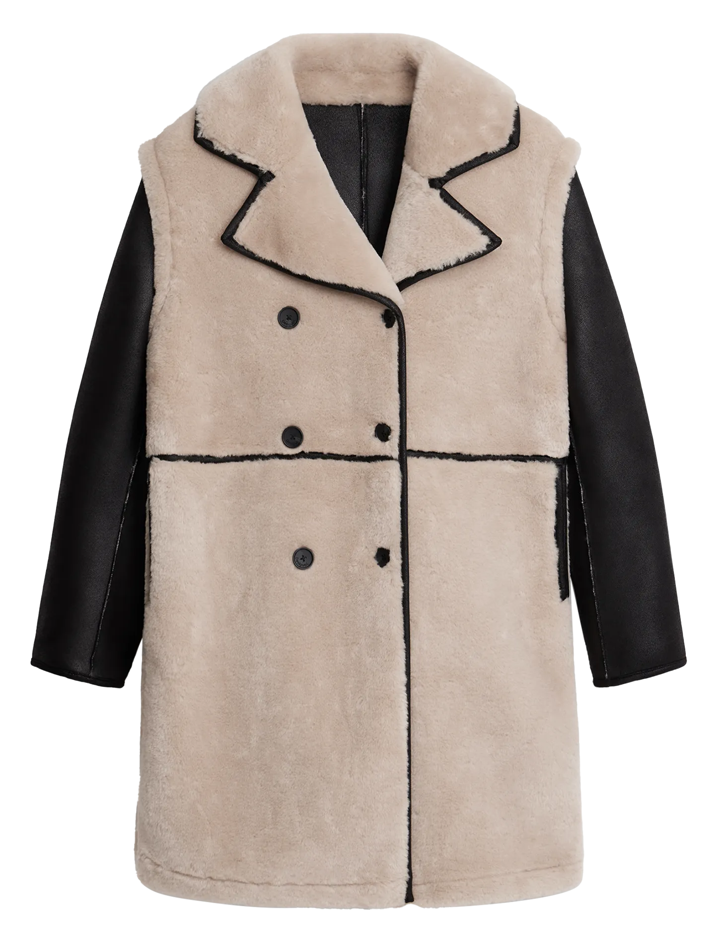  DESIGUAL   Cappotto con scollo taglio dritto stile tailleur | Marrone