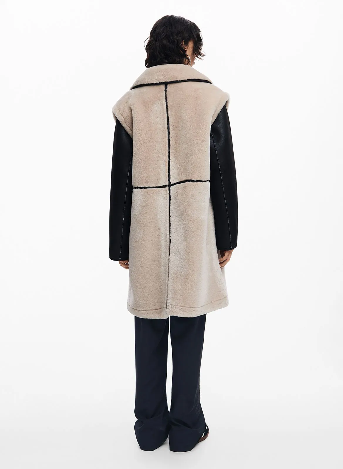  DESIGUAL   Cappotto con scollo taglio dritto stile tailleur | Marrone