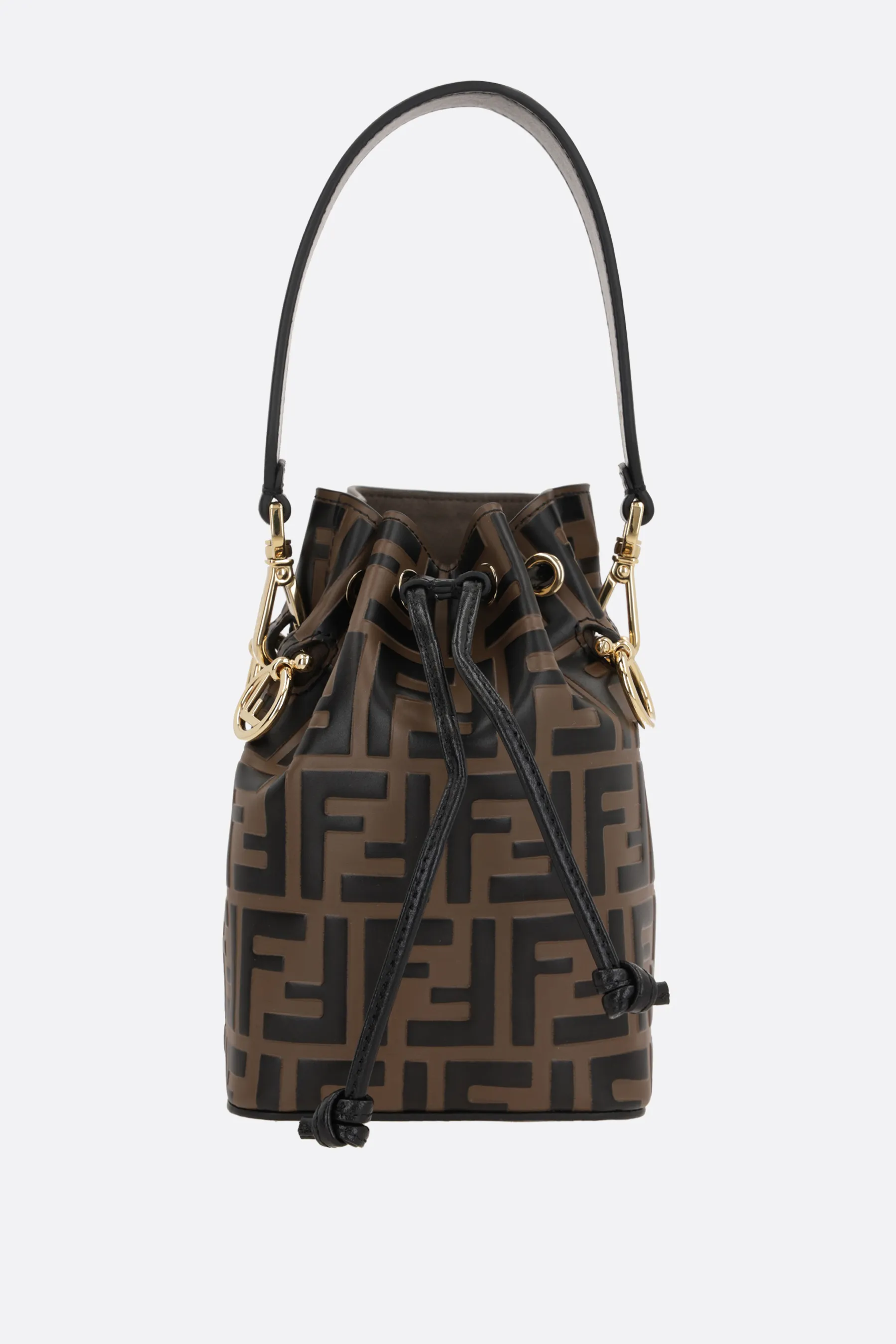  FENDI borsa a secchiello Mon Tresor mini in pelle FF 