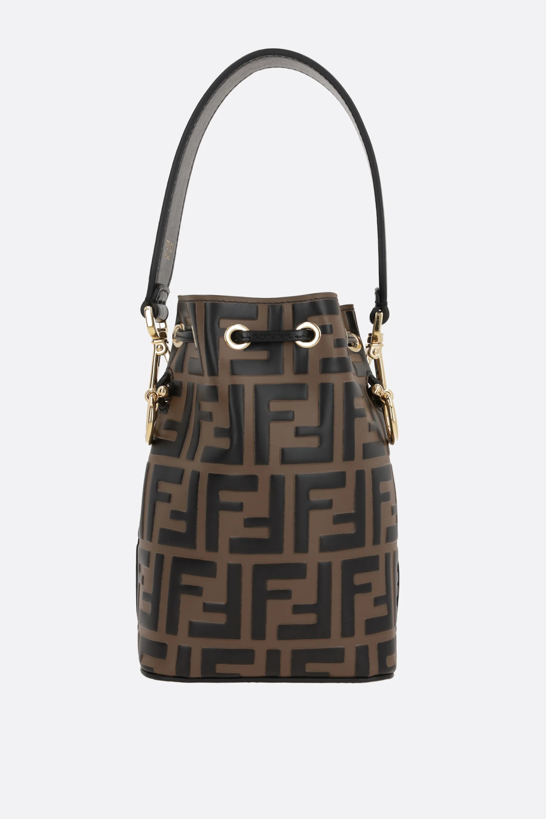  FENDI borsa a secchiello Mon Tresor mini in pelle FF 