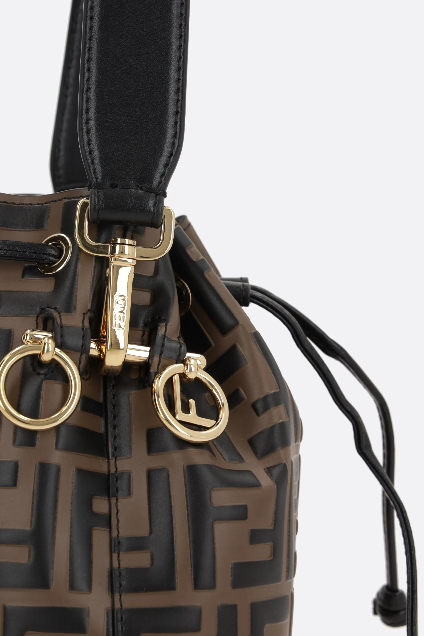  FENDI borsa a secchiello Mon Tresor mini in pelle FF 