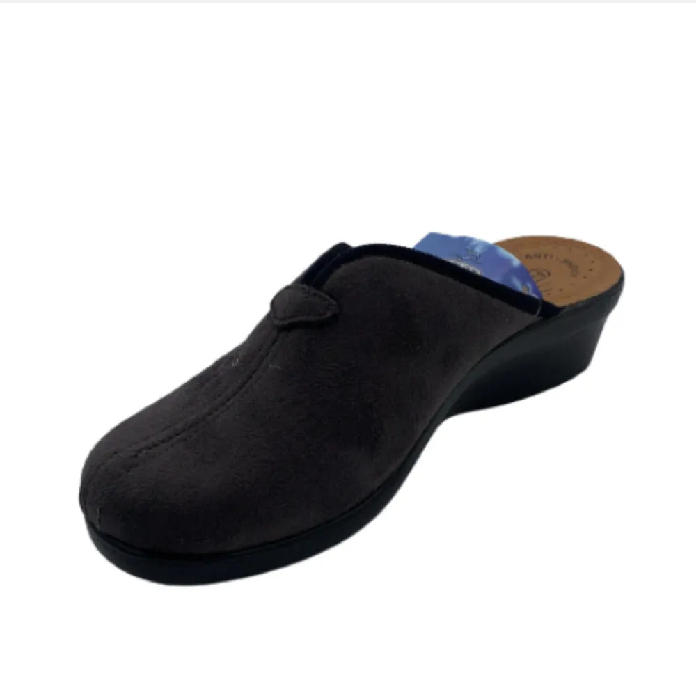 Fly Flot - Art. L7859 WE - PANTOFOLA DA DONNA - COLORE ANTRACITE- TESSUTO VELLUTO