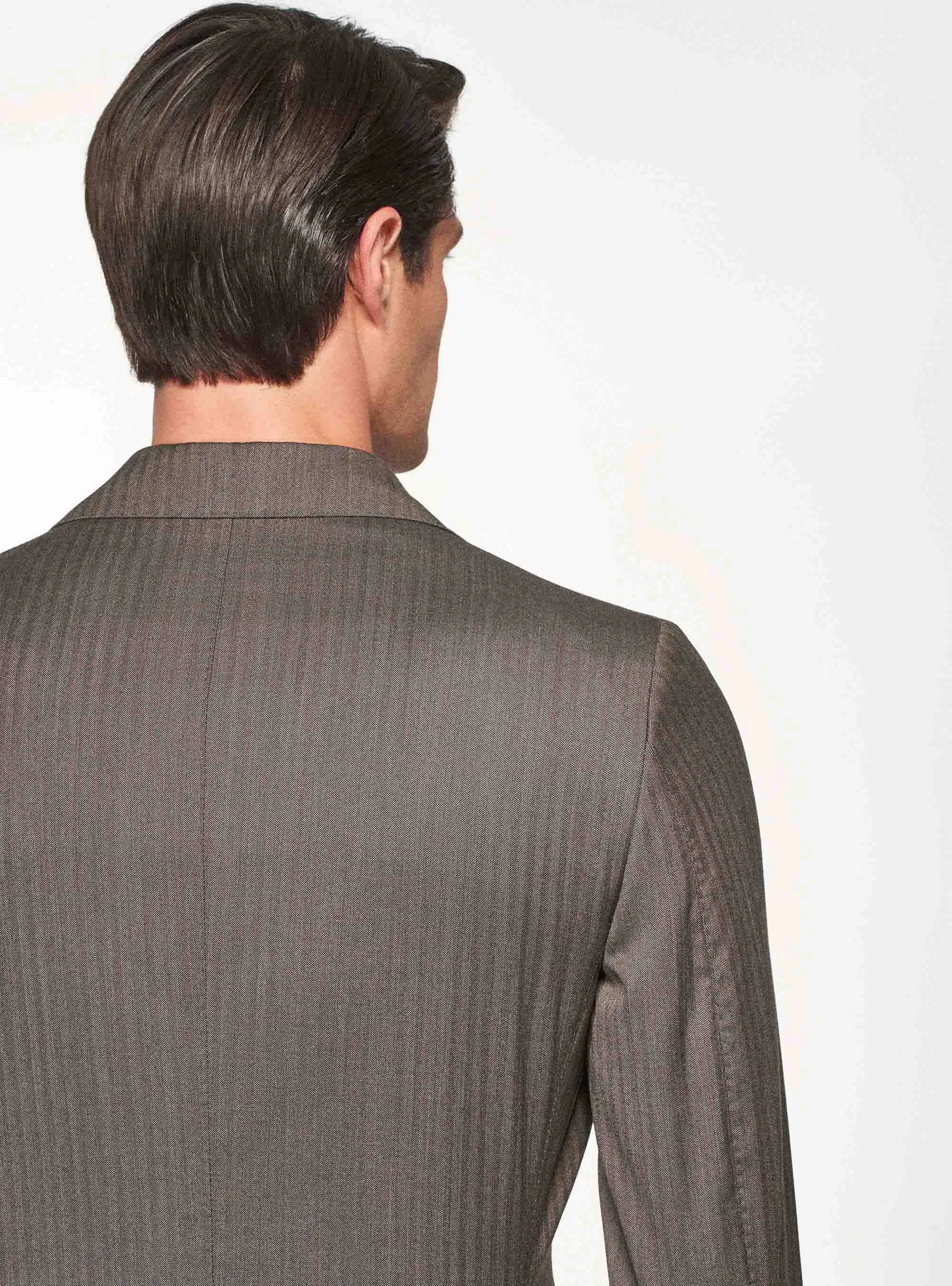 Giacca per abito in lana spigata superfine 110's Vitale Barberis Canonico