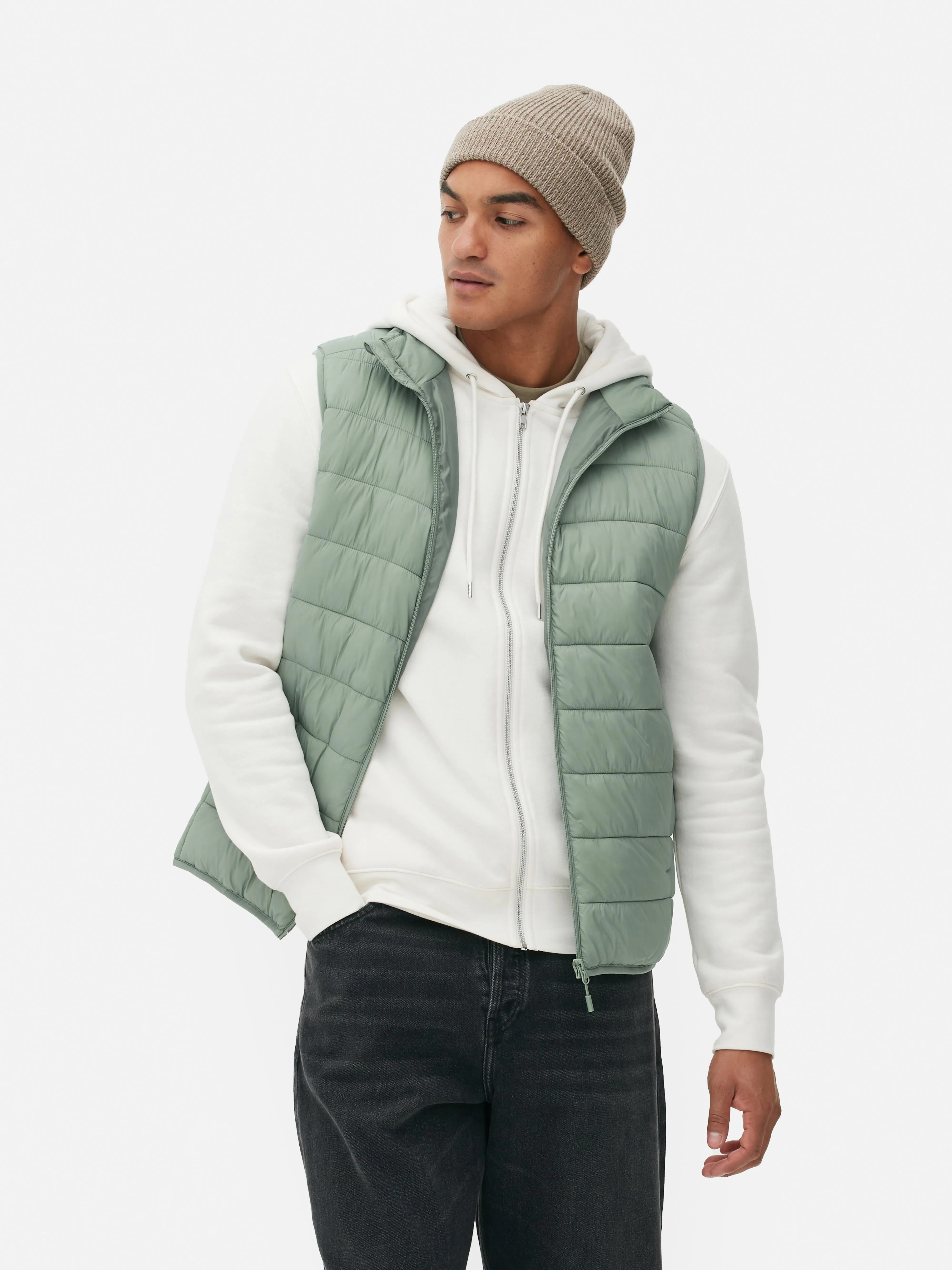 Gilet imbottito con zip