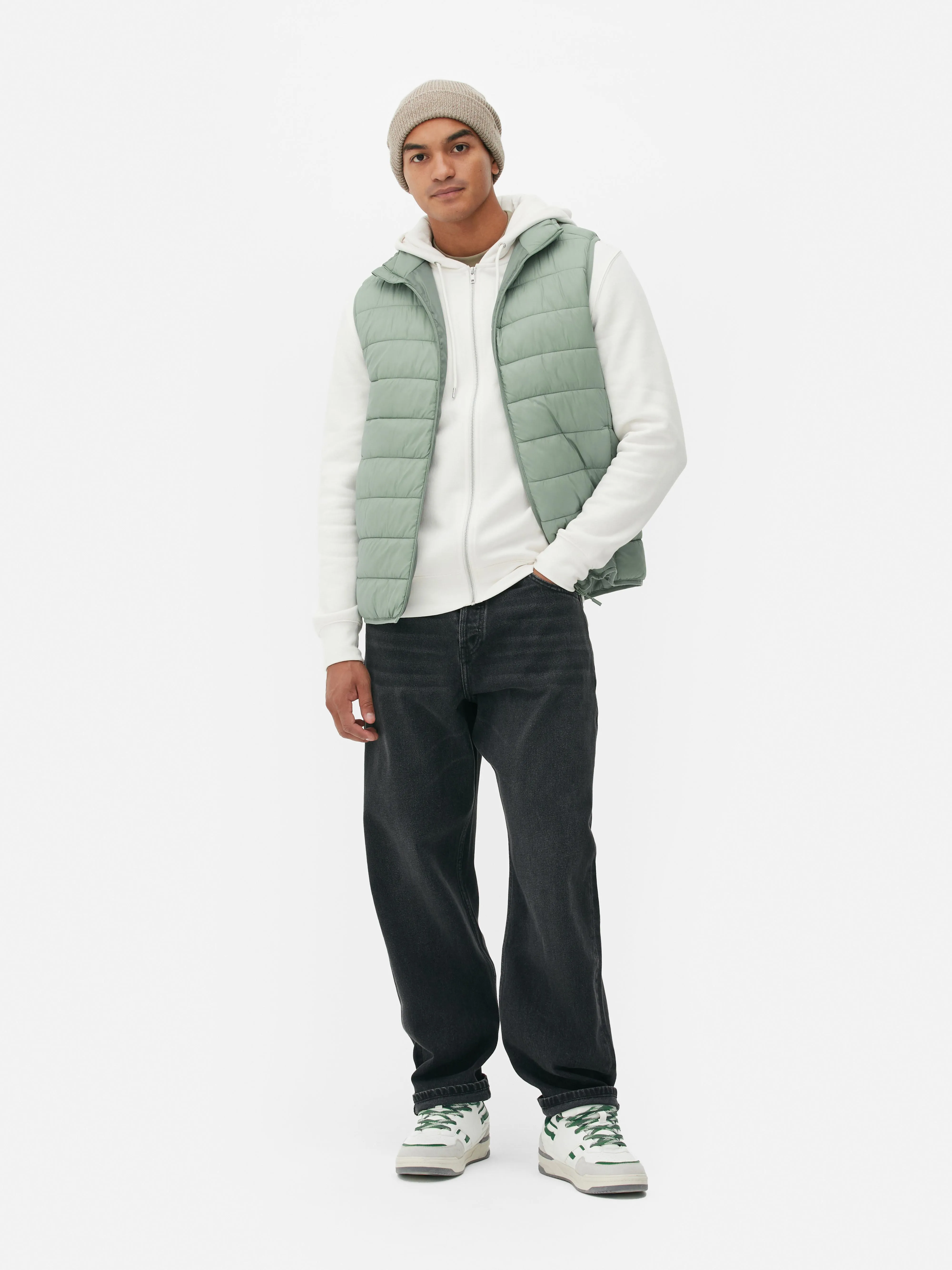 Gilet imbottito con zip