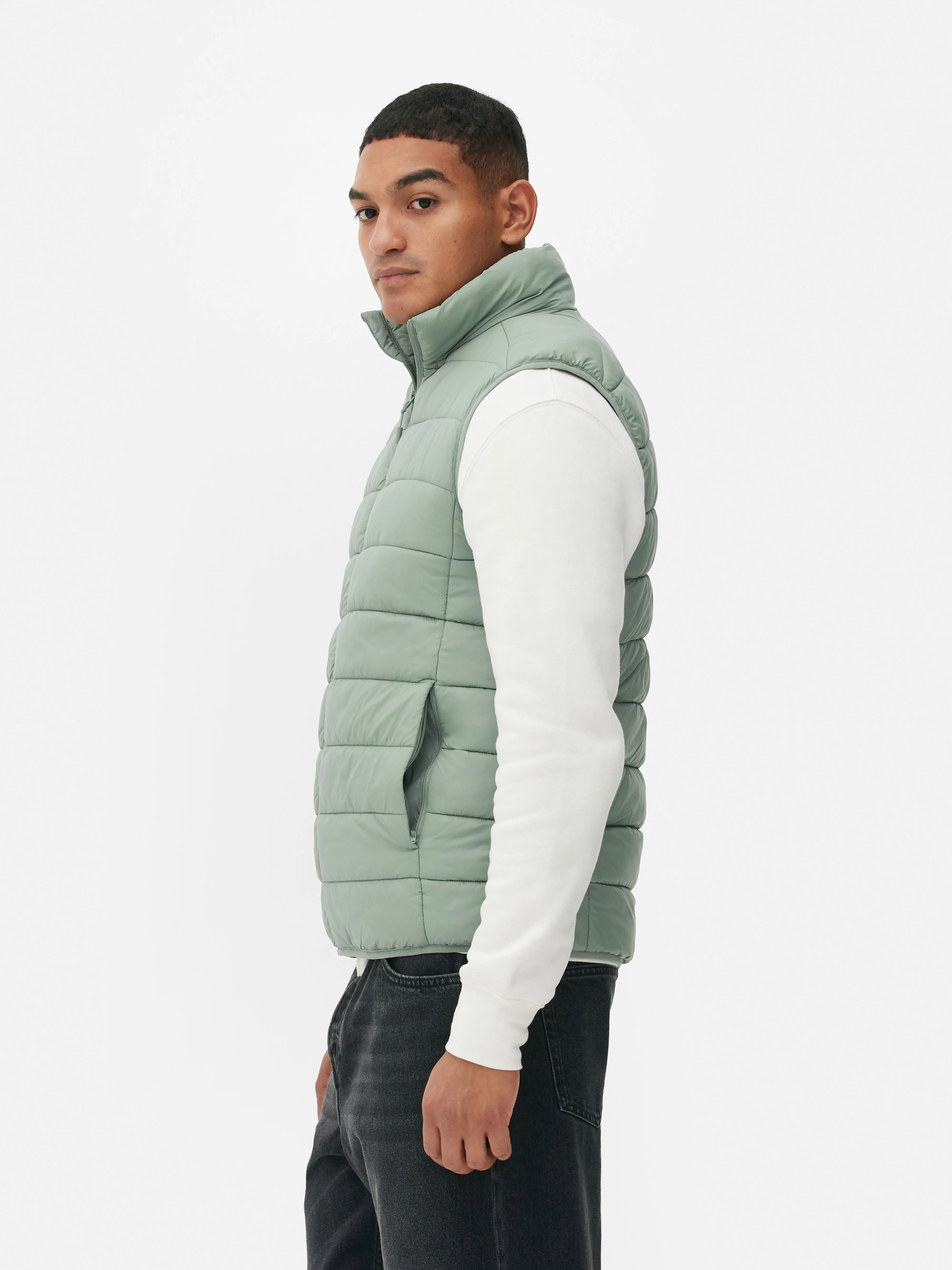 Gilet imbottito con zip