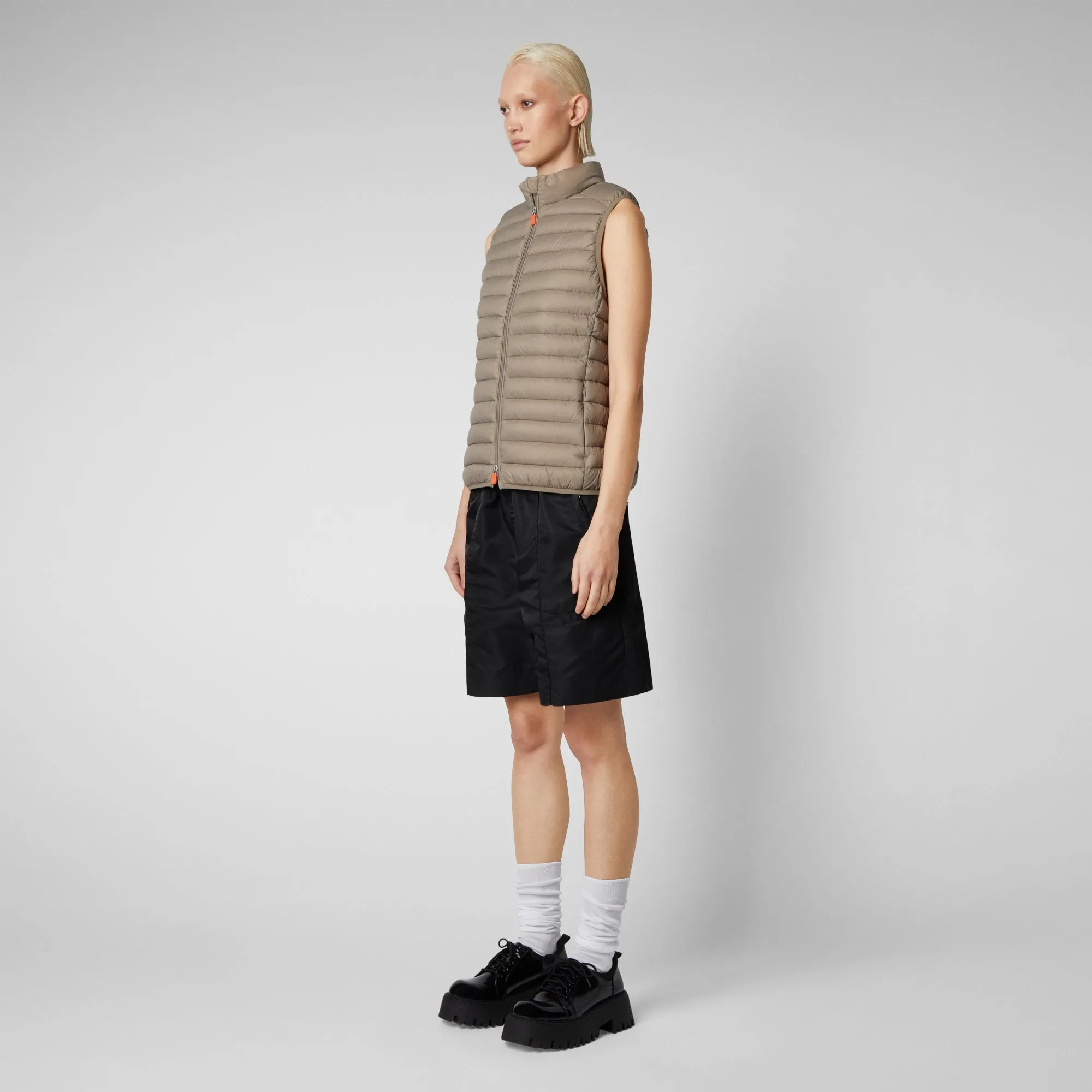 Gilet imbottito donna Charlotte Grigio elefante