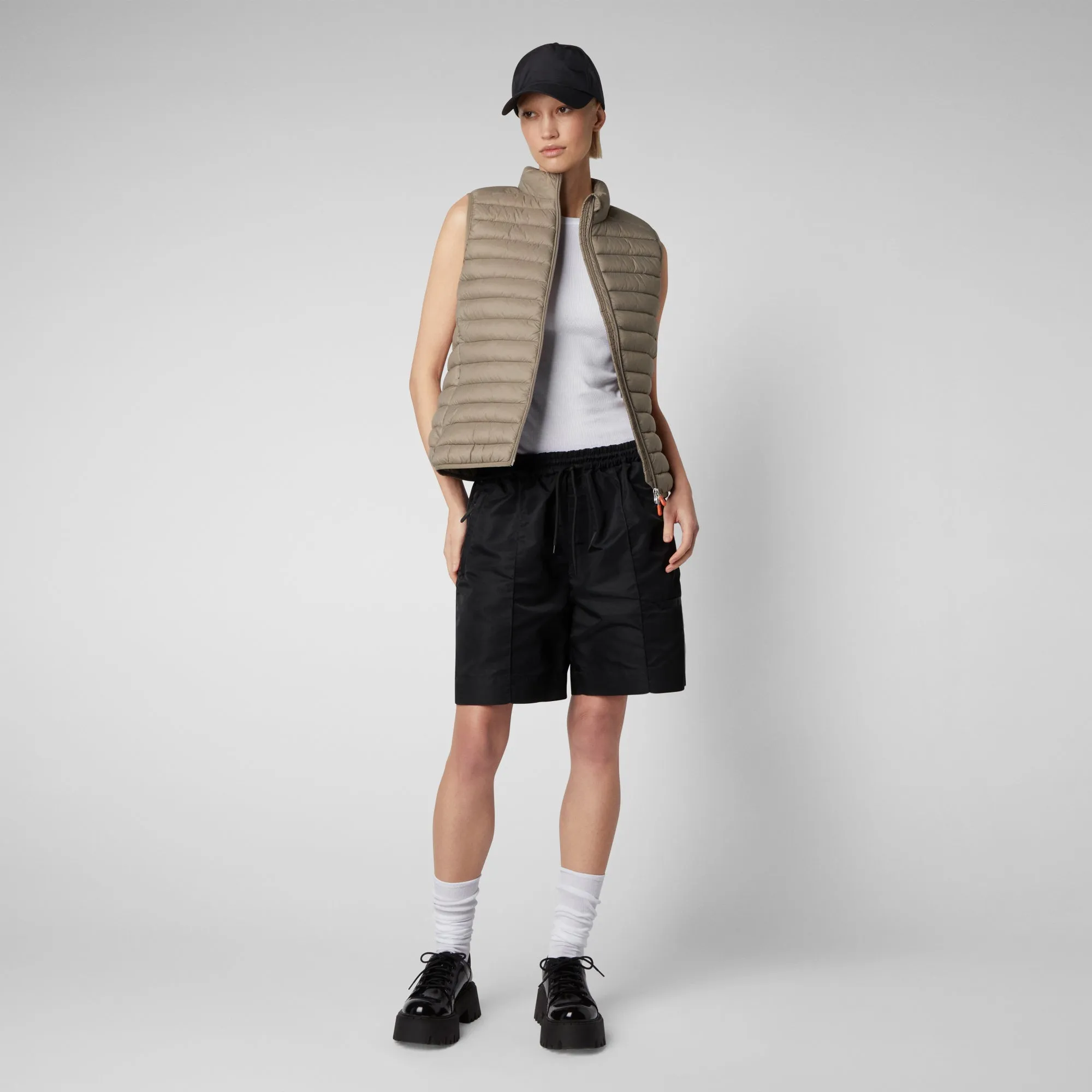 Gilet imbottito donna Charlotte Grigio elefante