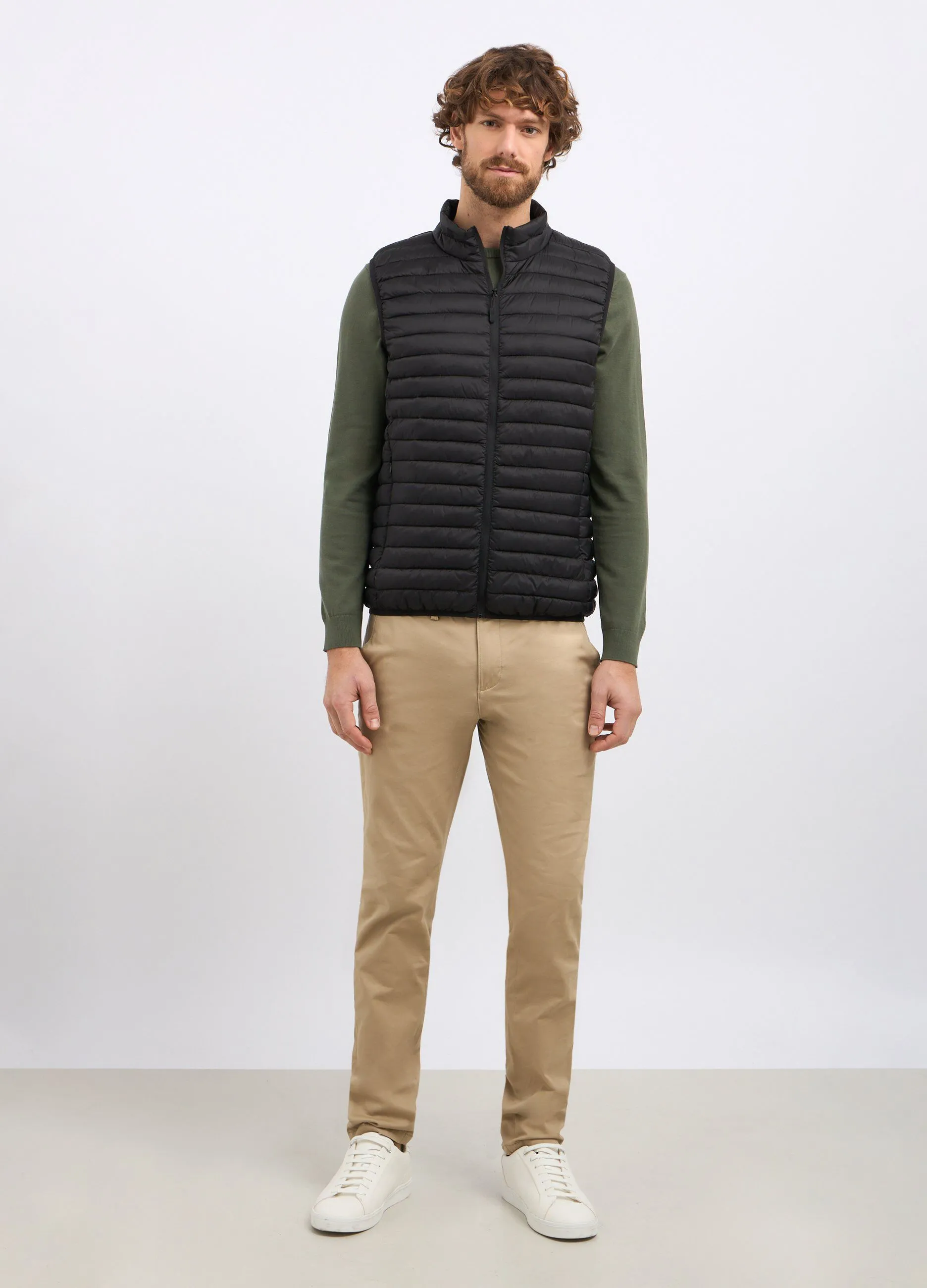 Gilet imbottito full zip uomo