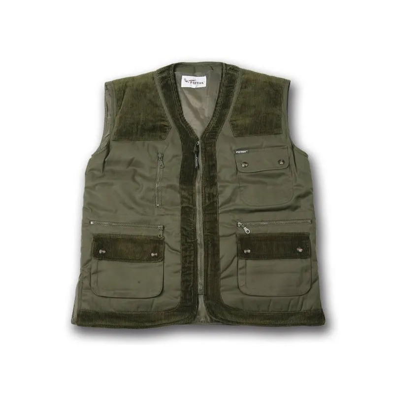 GIlet imbottito Patton con inserti in velluto