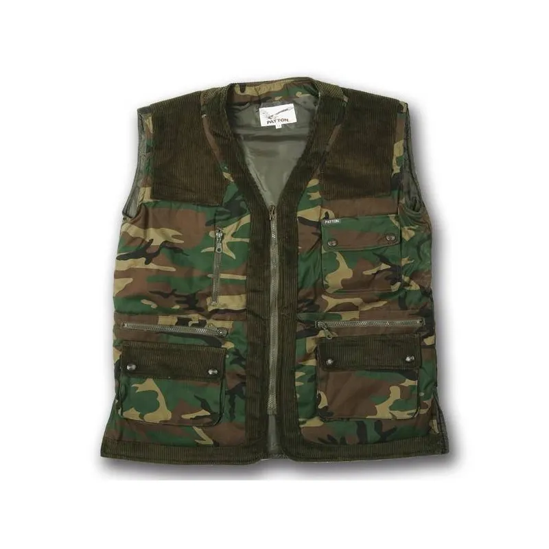GIlet imbottito Patton con inserti in velluto