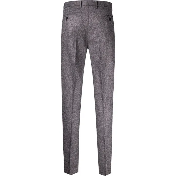 Henk ter Horst Pantaloni chino di tendenza in misto lana slim fit Grigio