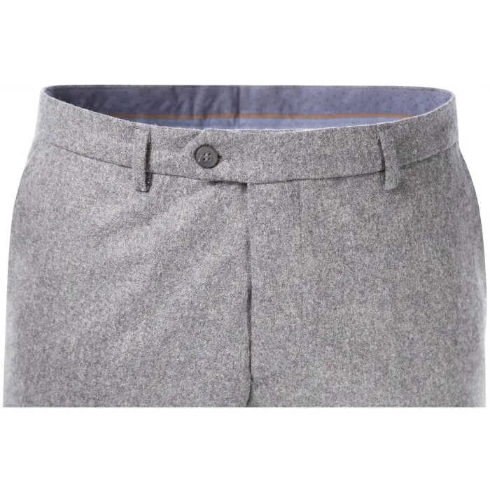 Henk ter Horst Pantaloni chino di tendenza in misto lana slim fit Grigio
