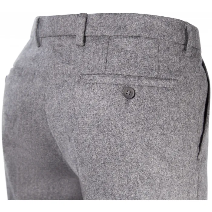 Henk ter Horst Pantaloni chino di tendenza in misto lana slim fit Grigio