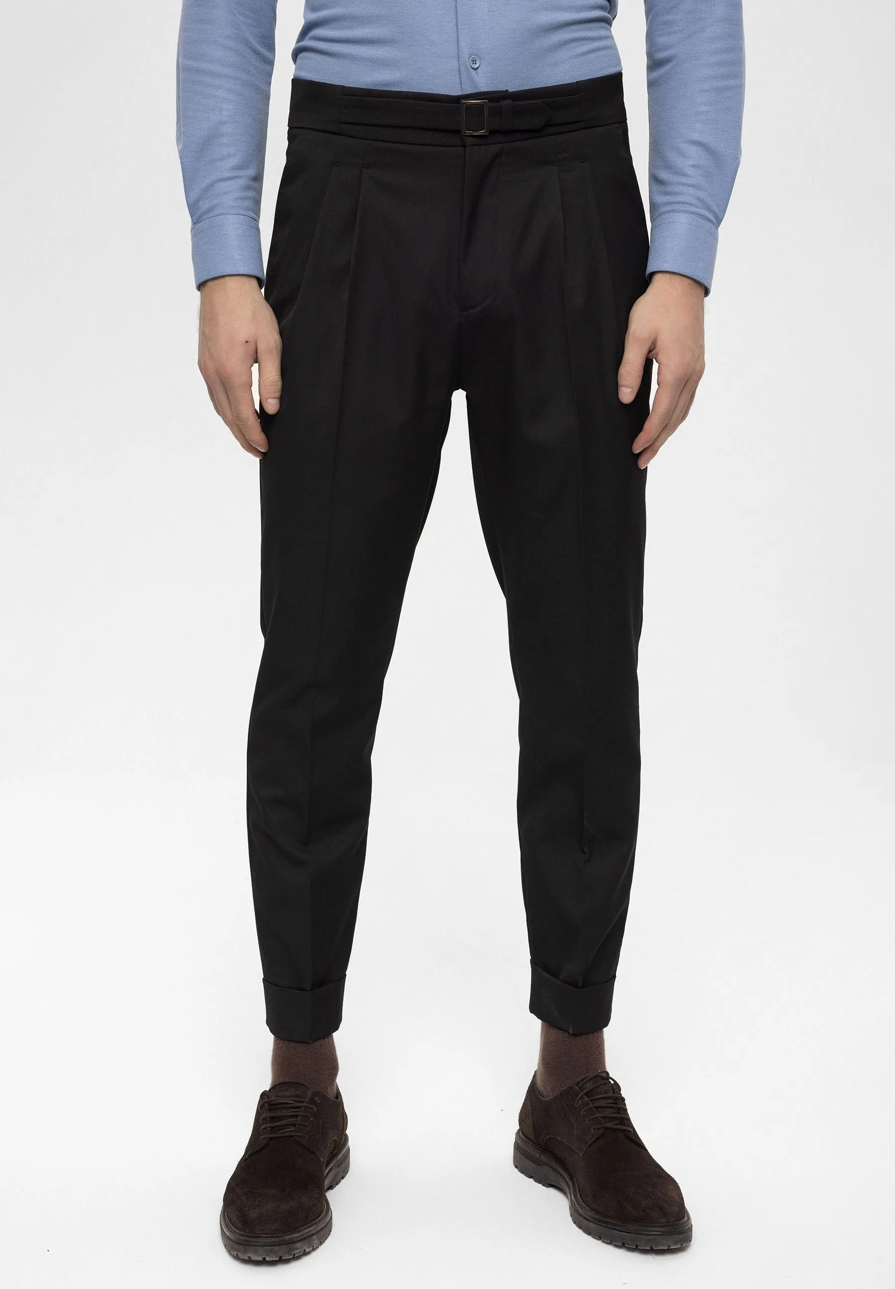HIGH WAIST PLEATED - Pantaloni
