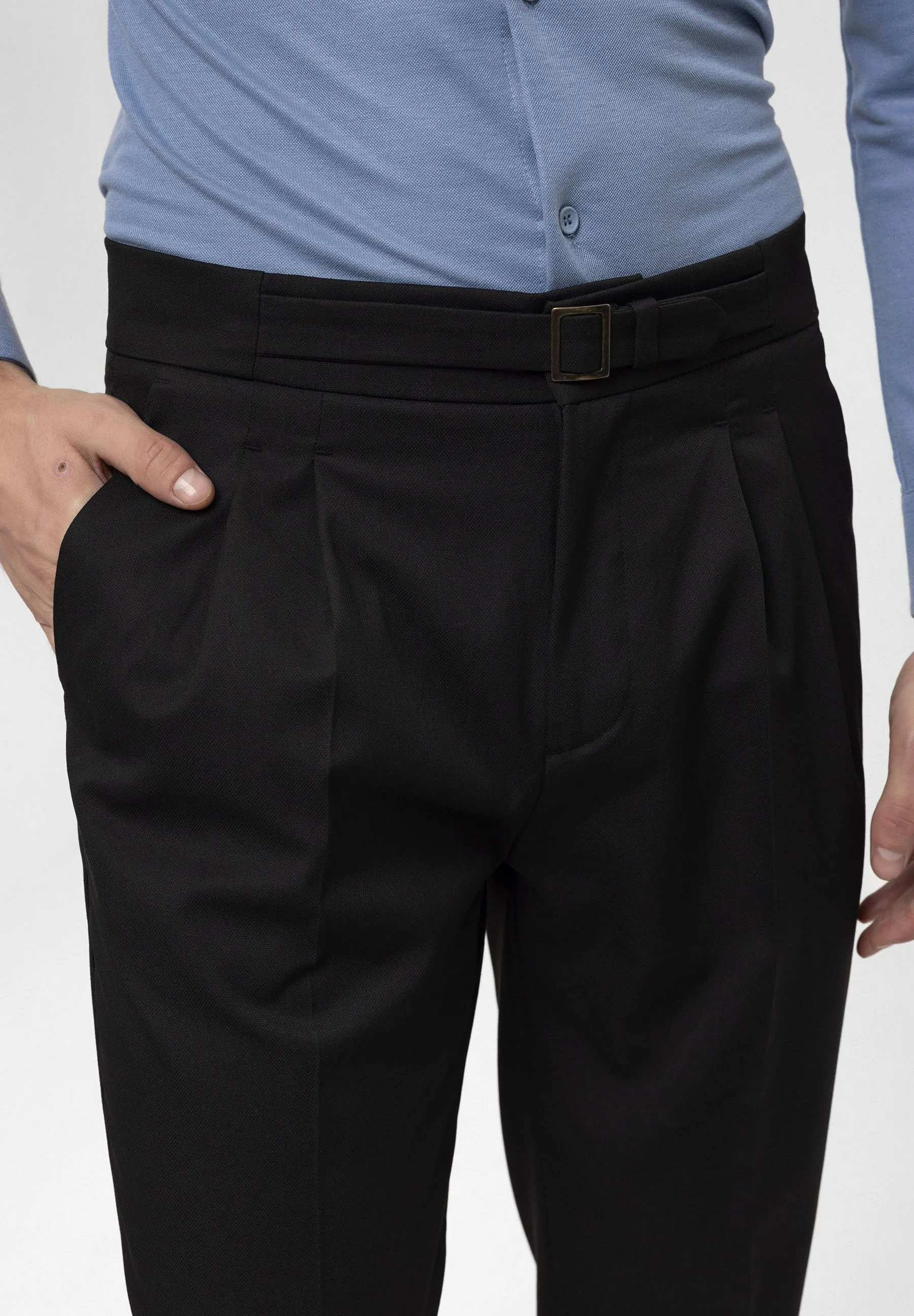HIGH WAIST PLEATED - Pantaloni