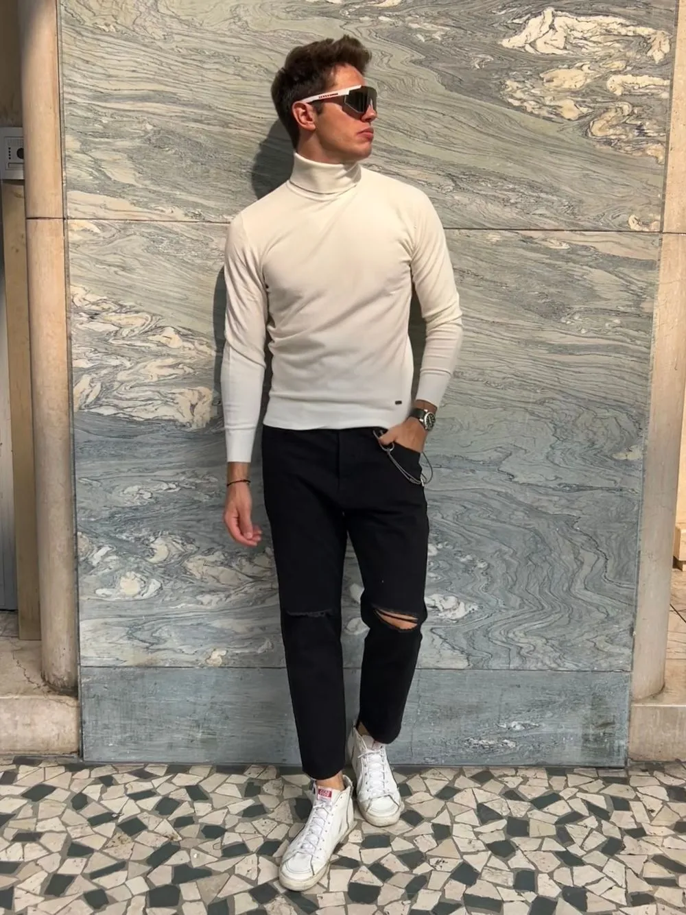 Jeans carrot cooper taglio ginocchio