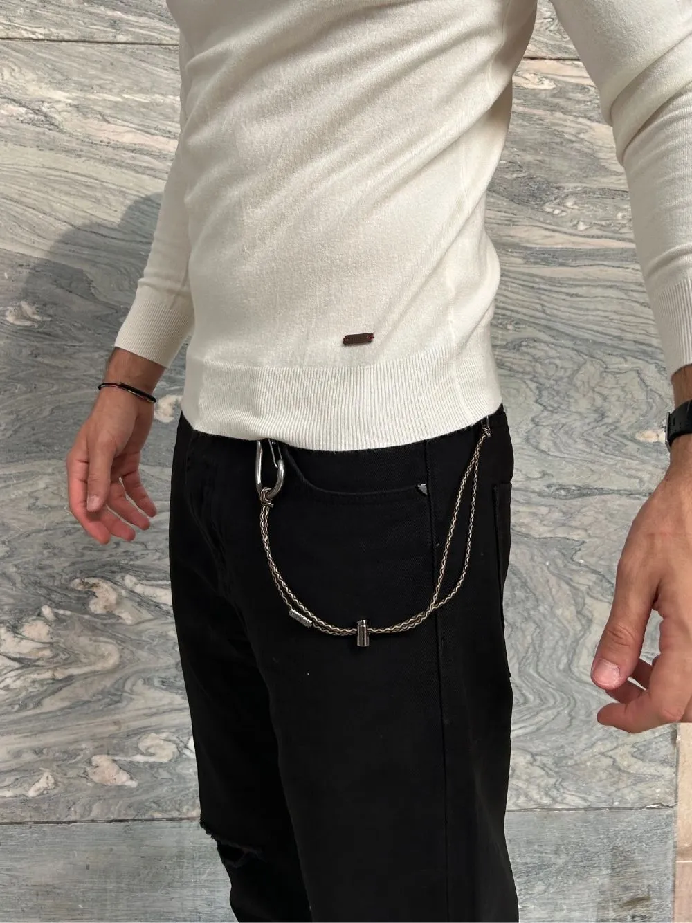 Jeans carrot cooper taglio ginocchio