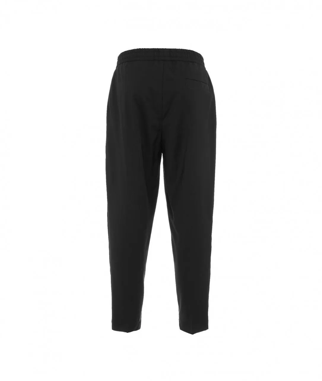 Joggers in lana vergine nero nero