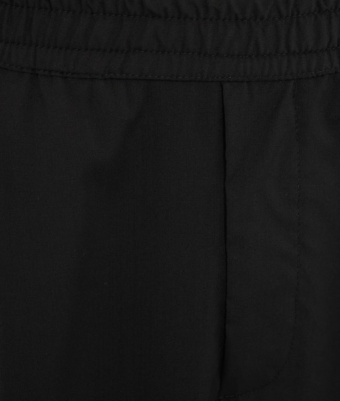 Joggers in lana vergine nero nero