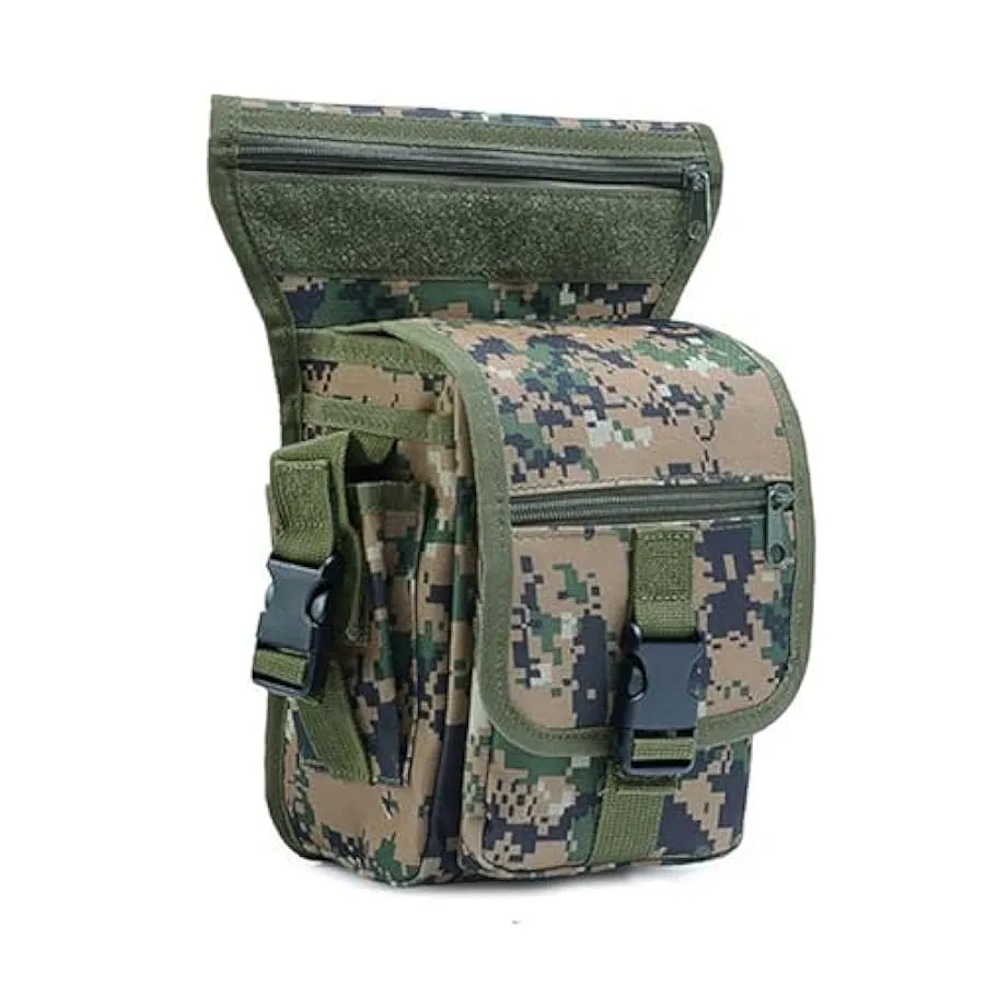 Kabxhueo Borsa da Gamba Marsupio Cosciale Tattico Militare Borsa Gamba Moto Borsa a Coscia Zaino a Vita per Il Motociclismo Cicl