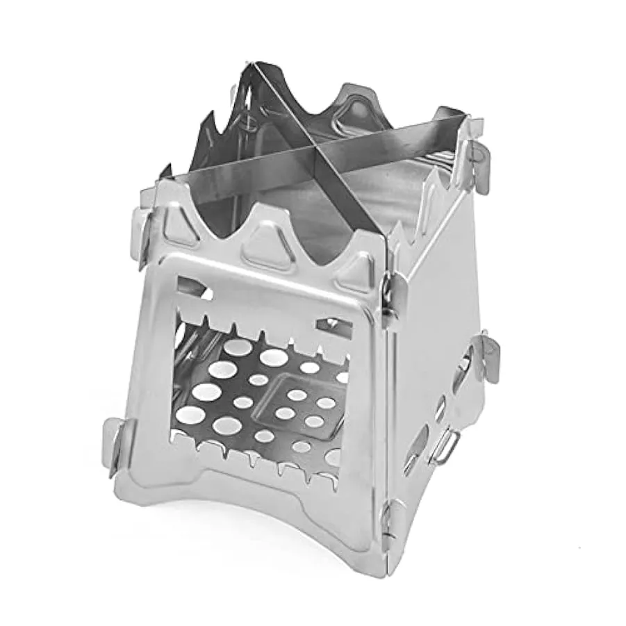 KEYOZA Stufa da Campeggio in Acciaio Inox Stufa in Acciaio Inox Potocable Stufe Burning Burning Fit Fit for Picnic BBQ Camp Escu
